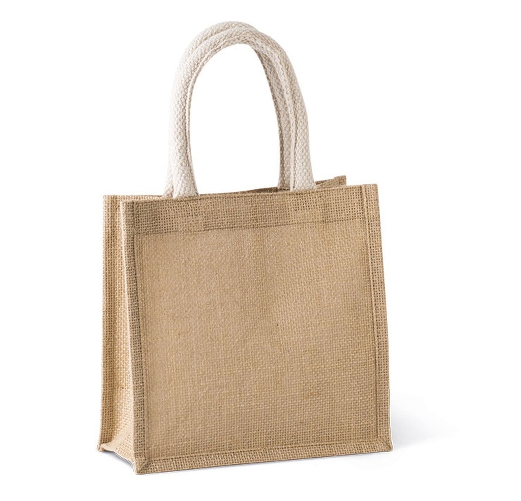 Jute draagtassen - 20x10x20Hcm